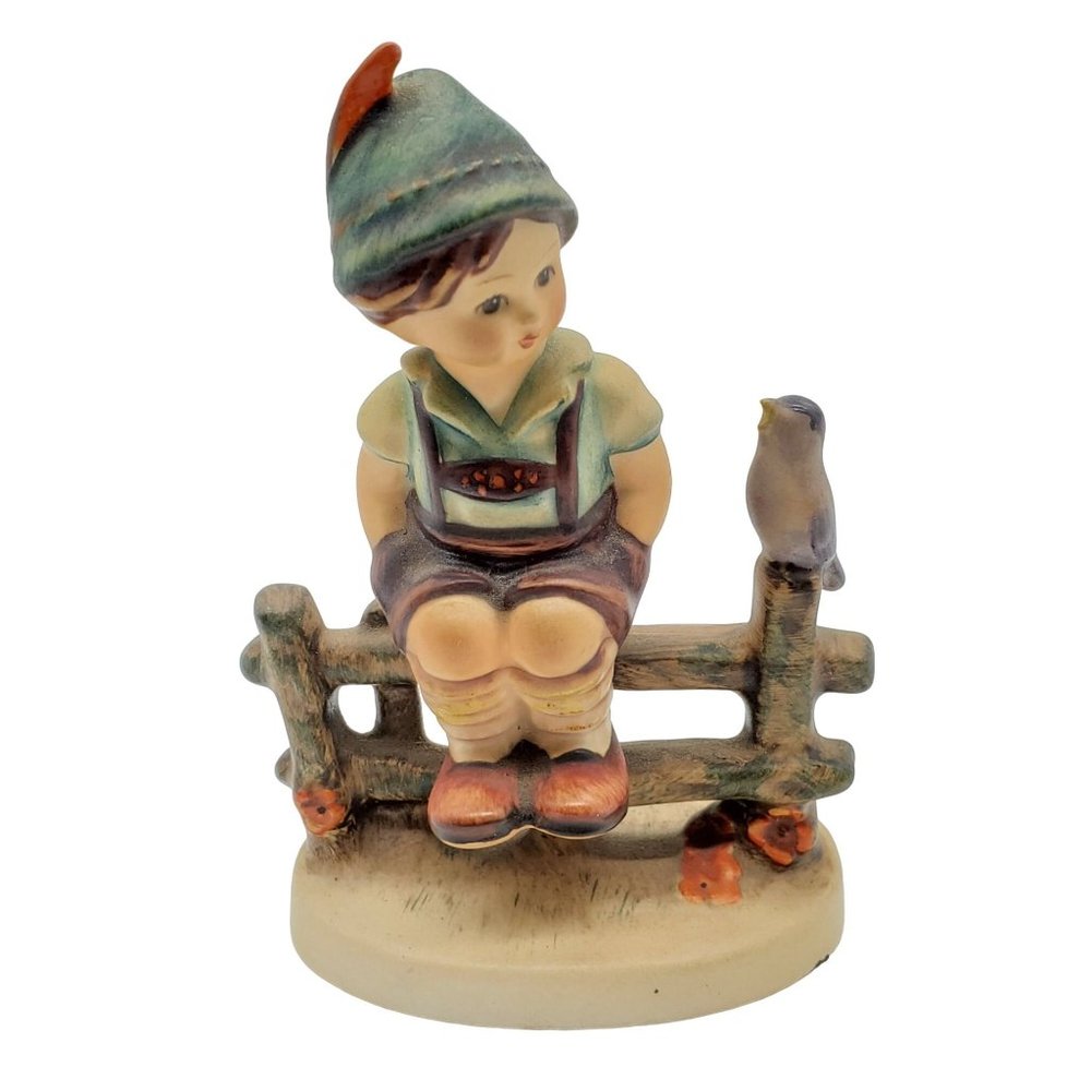 VTG Wayside Harmony (111 3/0) Goebel MI Hummel Figurine 4.5" Ceramic Fence Bird